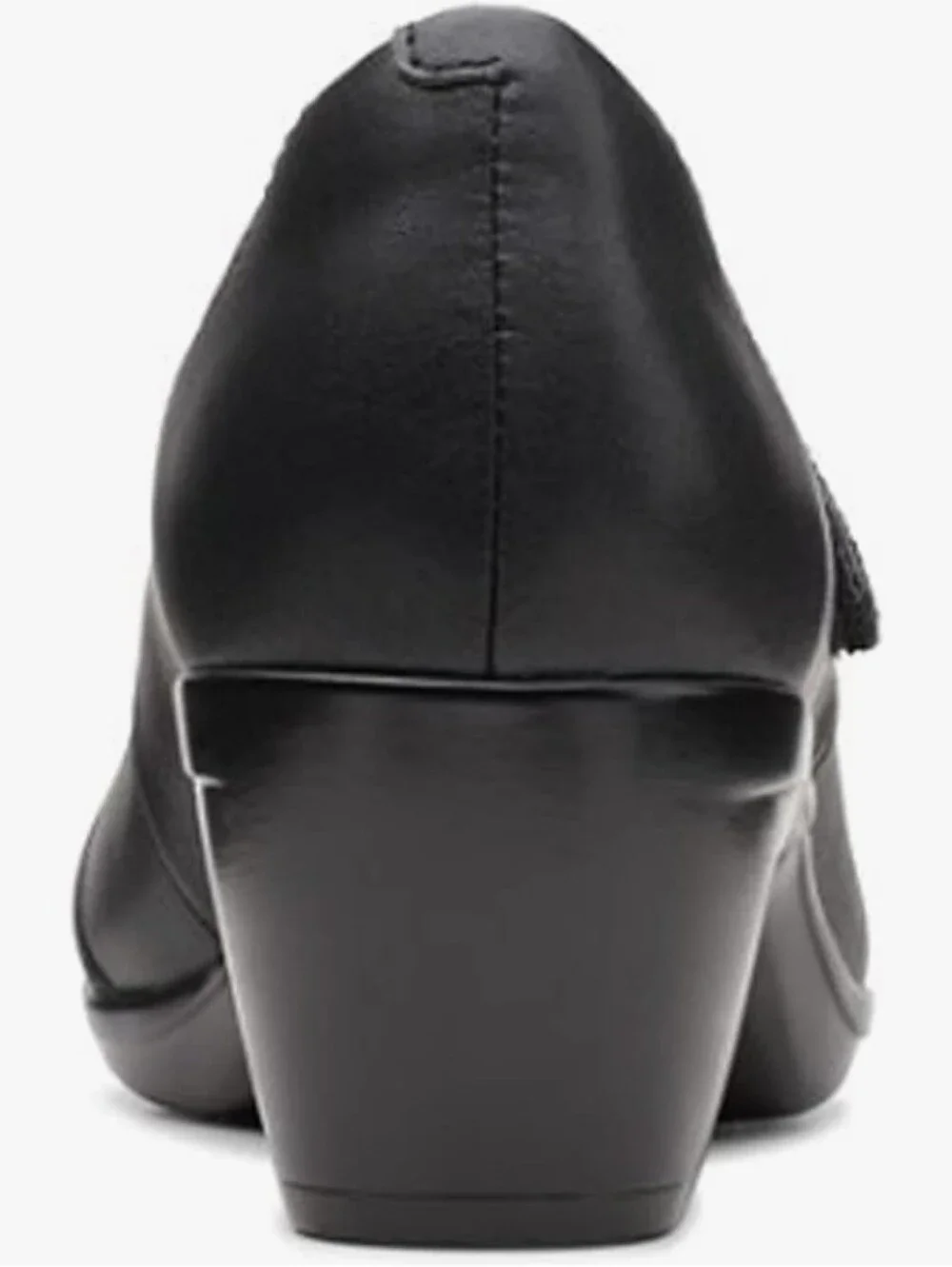 CLARKS EMILY CLOVER MARY JANE BLOCK  HEEL PUMPS. SIZE 8 .5. BLACK.